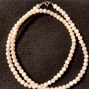 Moonstone bead stone necklace